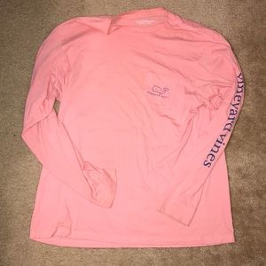 Pink vineyard vines long sleeve frocket